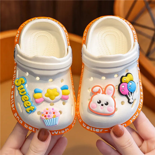 Children's Sandals and Slippers Cartoon Soft Sole Anti Slip Children's Shoes Girls' Indoor Home Shoes Boys' Sandals  Kids Shoes [SHO]