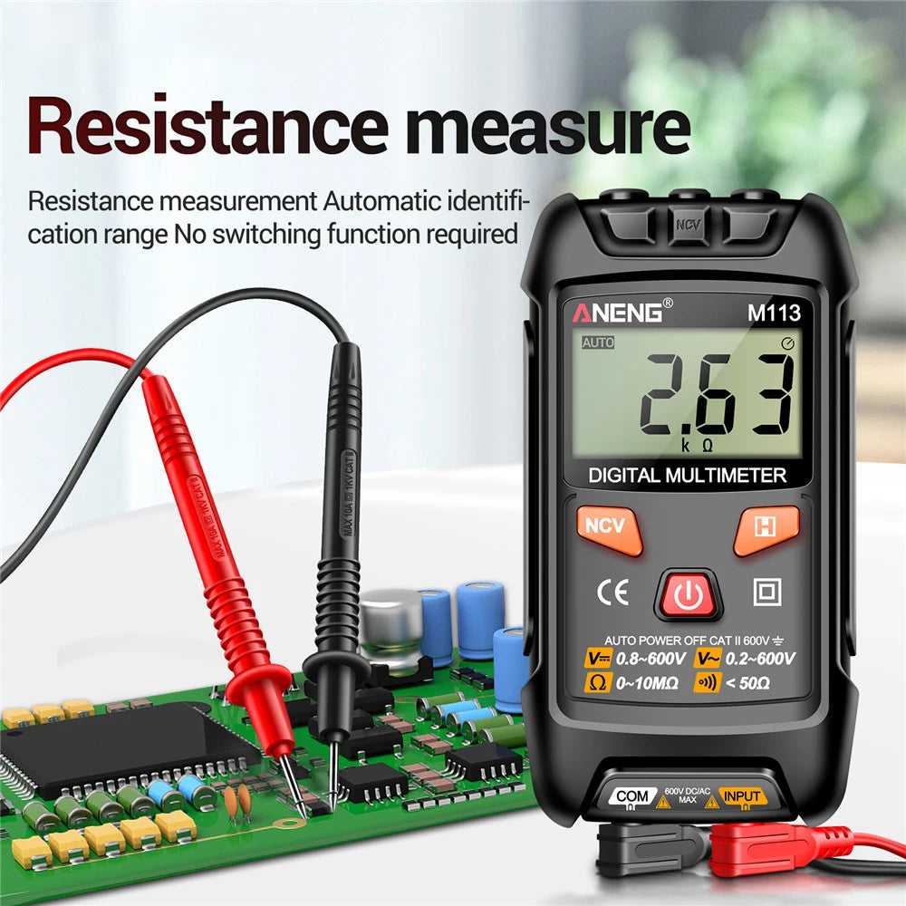 ANENG M113 Mini Digital Multimeter AC/DC Voltage Meter 1999 Counts Multimeter Ohm NCV Electricity Tools Measuring Instruments [MTR]