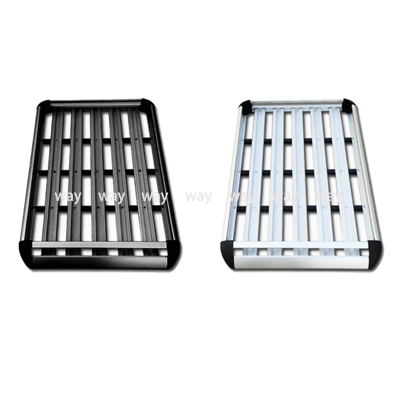 Silver Black Universal Car Roof Rack Cargo Aluminum Alloy Top Carrier Luggage Basket with Bars For SUV -Single Deck 127*90 cm [CAR]