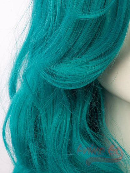 Anime Sailor Neptune Kaiou Michiru Halloween Cosplay Wigs Wavy Teal Hair mp003937 [COS]