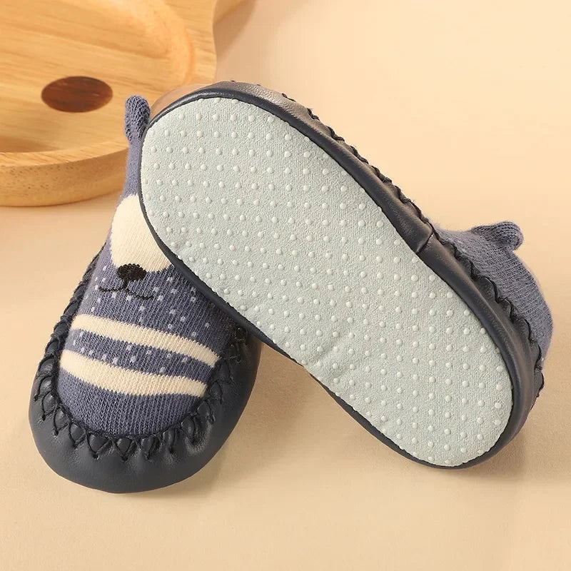 2024 New Born Baby Socks with Rubber Soles Infant Baby Girls Boys Shoes Spring Autumn Baby Floor Socks Anti Slip Soft Sole Sock [SOX]