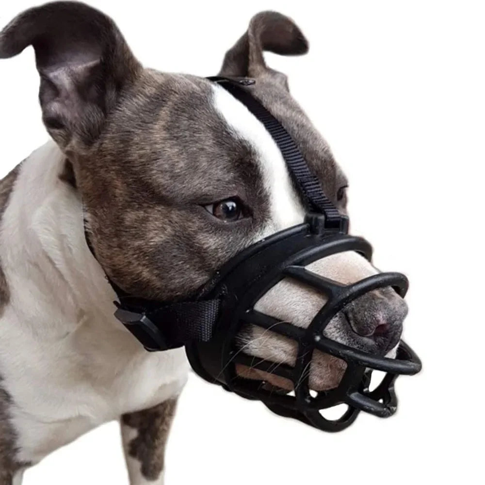 Soft Silicone Pet Dog Muzzle Breathable Basket Muzzles Comfy for Small Medium Large and X-Large Dogs Stop Biting Barking Chewing [PET]