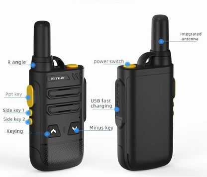 KSUT Rechargeable Walkie Talkie Small Size Transmitter Uhf Wireless Set 16 Channel Kids Mini Walkie Talkies Two Way Radio 2022SL [TEL]