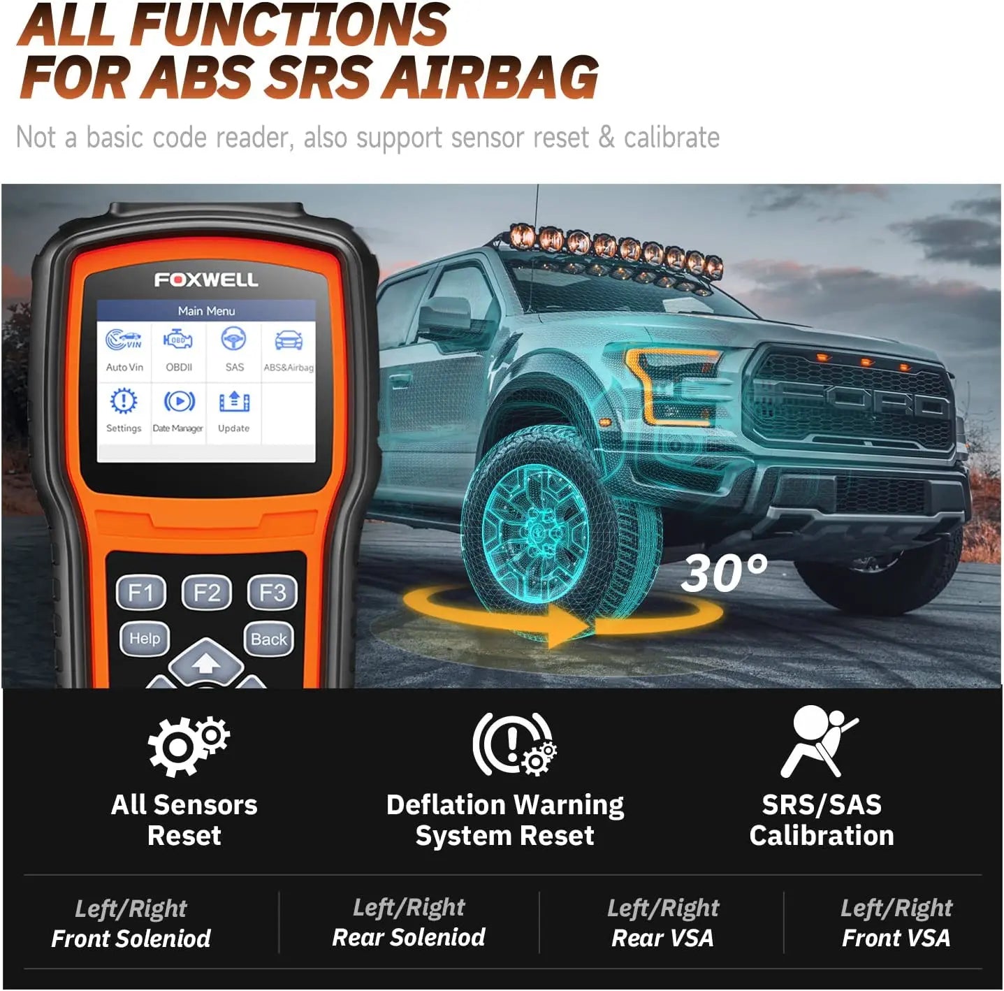 Foxwell NT630 Plus OBD2 Automotive Scanner Engine ABS Airbag SAS Calibration Code Reader ODB OBD 2 Auto Car Diagnostic Tool [CAR]