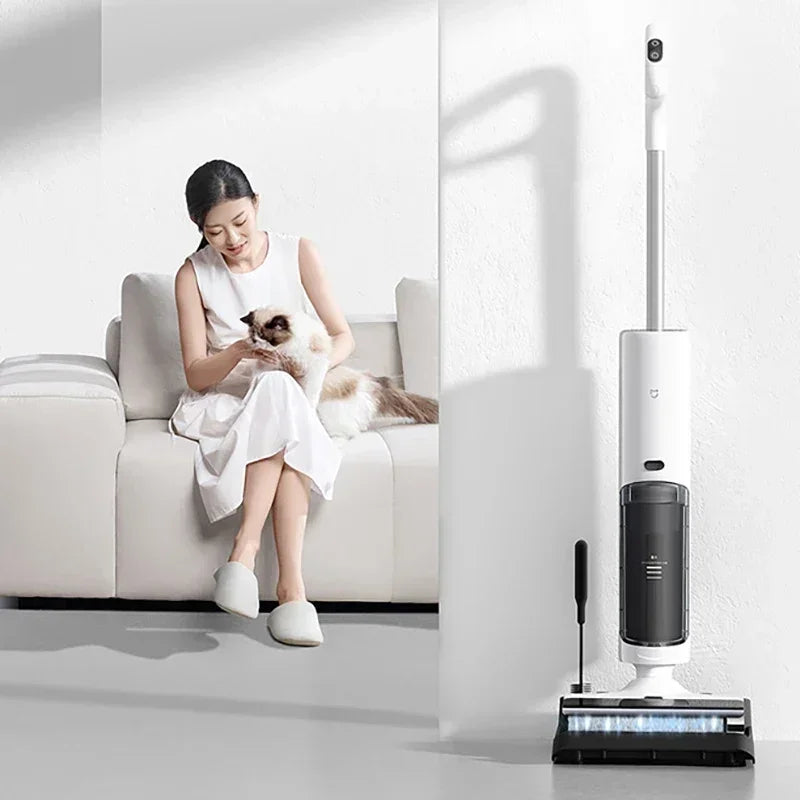 XIAOMI MIJIA Wireless Floor Scrubber 2 Lite Wet Dry Vacuum Cleaners Large Water Tank Cleaning Machine Roller Brush Self Cleaning [VAC]