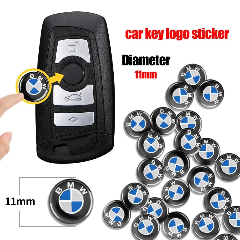 11/14mm Car Remote Key Emblem Badge Radio button Sticker For BMW M Performance E46 E47 E49 F30 F80 E36 E46 E93 E92 F34 F31 Z4 X7 [BDK]