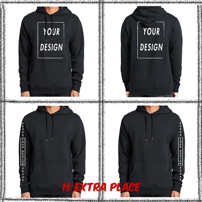 Custom Hoodies Add Your Text Sweatshirt Customized Long Sleeve High Quality Heavy Weight Soft Fleece Tops Hoody [MEN]