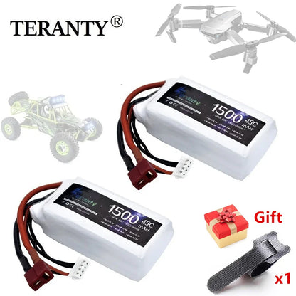 TERANTY 3s 45C 11.1V 1500mah Lipo Battery for RC Car Airplane Boat Quadcopter Spare Parts upgrade 11.1v Drones battery 1Pcs [BAT]