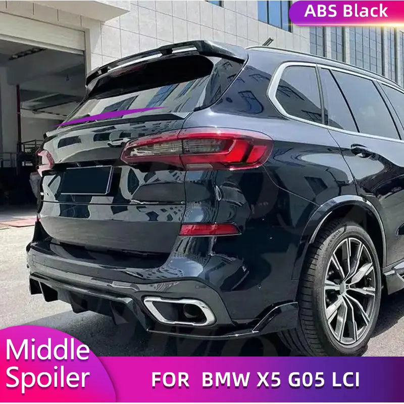 ABS Gloss Black Car Rear Trunk Middle Spoiler Wings For BMW X5 G05 LCI M Sport 2024 Auto Rear Boot Lid Wing Lip Body Kits [BDK]