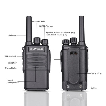 Baofeng BF-V8 Walkie Talkie 400-470mhz Portable Handheld Two Way Ham CB Radio Outdoor Hunting UHF HF Transceiver Walkie-Talkies [BDK]