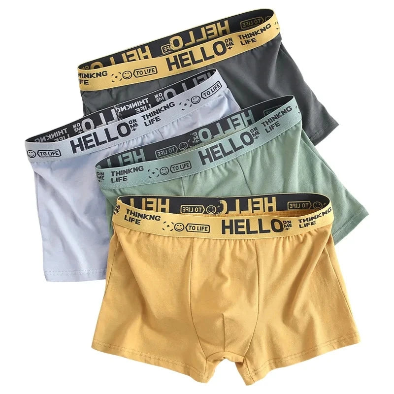 10Pcs/Men's Underwear Fashion Underwear High Stretch Boxer Shorts Breathable Soft Men's Shorts Comfortable Plus SizeL-4XL [UND]