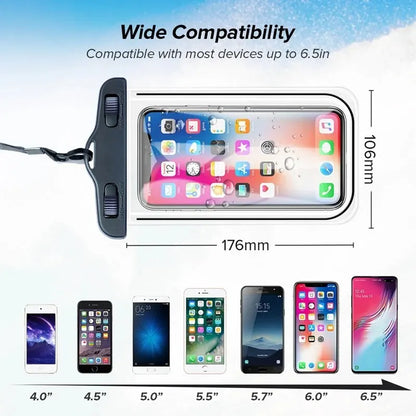 Waterproof Phone Case Swimming Water Proof Bag Universal Underwater Phone Protector Pouch PV Cover for iPhone 12 Pro Xs Max XR X [PHC]