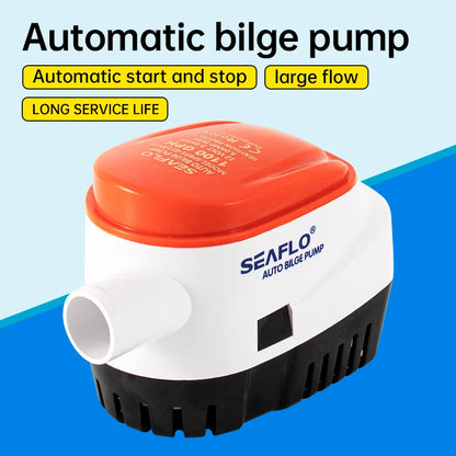 Marine Water Pump Small Bilge Pump 12V24V Yacht Drainage Fast Boat DC Submersible Pump Bilge Automatic Drainage Pump [MRN]