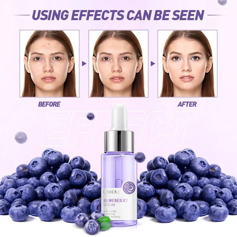 Blueberry Brighting Skin Face Essence Serum Anti Wrinkle Face Serum Shrink Pores Anti-Aging Moisturizing Dry Skin Care 17ml [SKC]