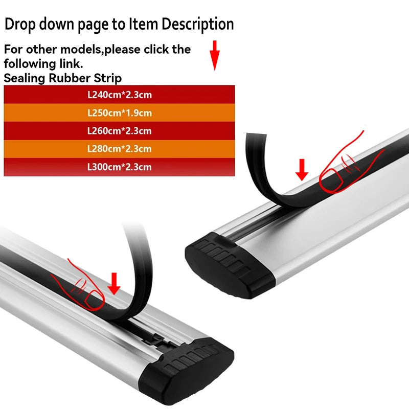 Universal the Car Roof Rack Crossbar Sealing Rubber Strip  Reduce Wind Resistance And Noise Used For Top Rod Of THULE [CAR]