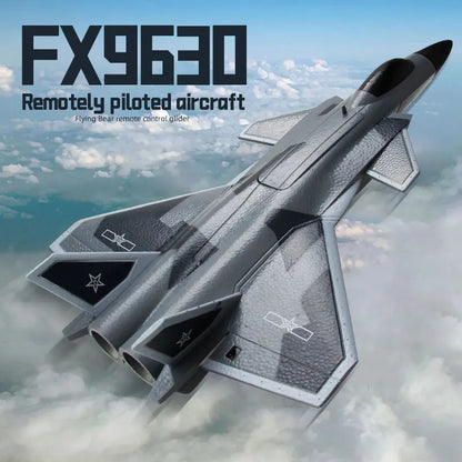 FX9630 RC Plane J20 Fighter Remote Control Airplane Anti-collision Soft Rubber Head Glider with Culvert Design Aircraft RC Toys [TOYS]