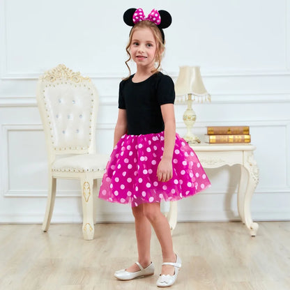 Kids Dresses for Girls Birthday Halloween Cosplay Costume Mouse Dress Up Kid Costume Baby Girls Clothing For Kids 2 6T [COS]