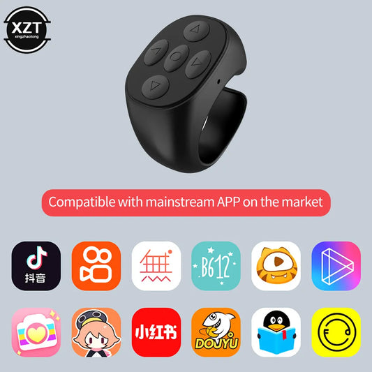 Wireless Bluetooth Mobile Selfie Lazy Artifac Tiktok Remote Control Ring Mobile Phone Bluetooth Controller t For Xiaomi Apple [HAP]