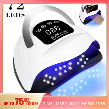 Powerful 320W UV LED Nail Lamp Drying Gel Nail Polish Professional 72 LEDS Nail Dryer Light Touch Screen Timer [BEU]