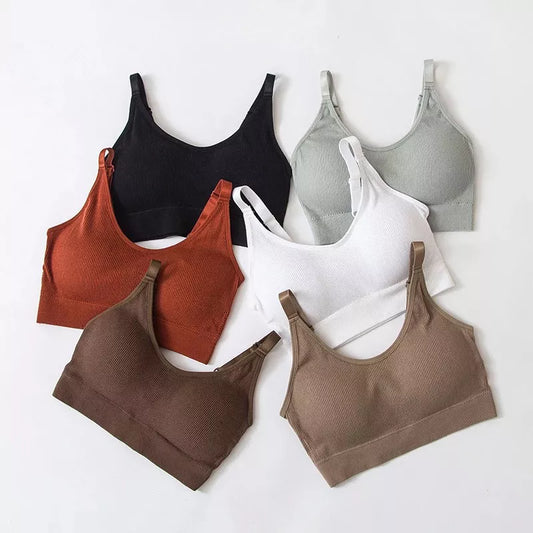 Underwear Women Gather No Steel Ring Lingerie Bra Tube Top Wrapped Chest Beauty Back Actival Cotton Thin Section Tube Top [BRA]