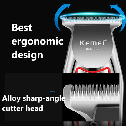 Kemei Hair Trimmer Electric Beard Trimmer For Men Hair Clipper Hair Cutter Machine Haircut Grooming Kit KM-032 [HAI]