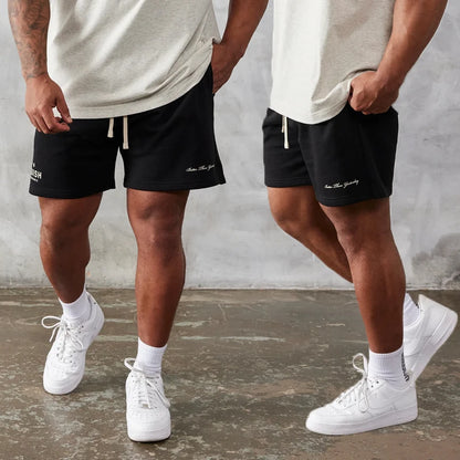 New Summer Men's Shorts Cotton Printed Casual Five Point Pant Joggers Gym Sports Fitness Bodybuilding Training Basketball Shorts [MEN]