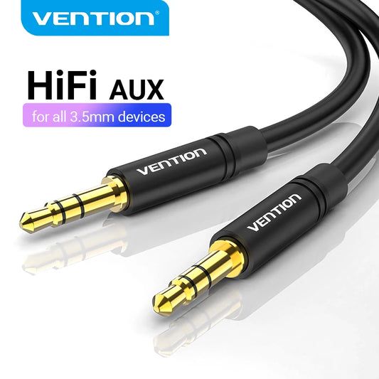 Vention Jack 3.5mm Aux Cable Male to Male 3.5mm Audio Cable Jack for JBL Xiaomi Oneplus Headphones Speaker Cable Car Aux Cord [CAR]