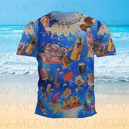 Men's Summer Shorts Sleeve Shirts Ice Shirt 3d Printed Men's T-Shirt  [MEN]