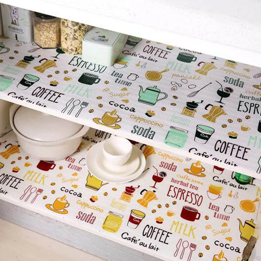 1 Roll Kitchen Table Mat Drawers Cabinet Shelf Liners Flamingo Cupboard Placemat Waterproof Oil proof Shoes Cabinet Mat [PET]