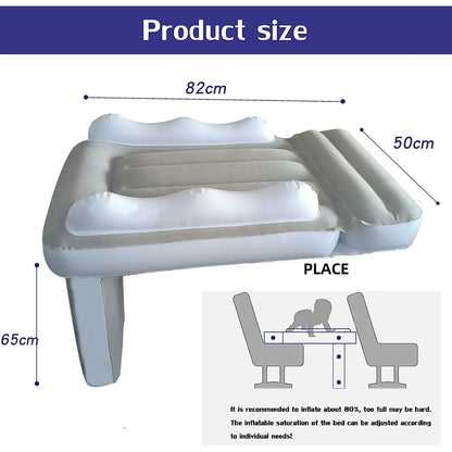 Inflatable Baby Car Bed Thickened Air Cushion Airplane Mattress Travel Bed Car Camping Air Cushion Car Interior Accessory [CAM]