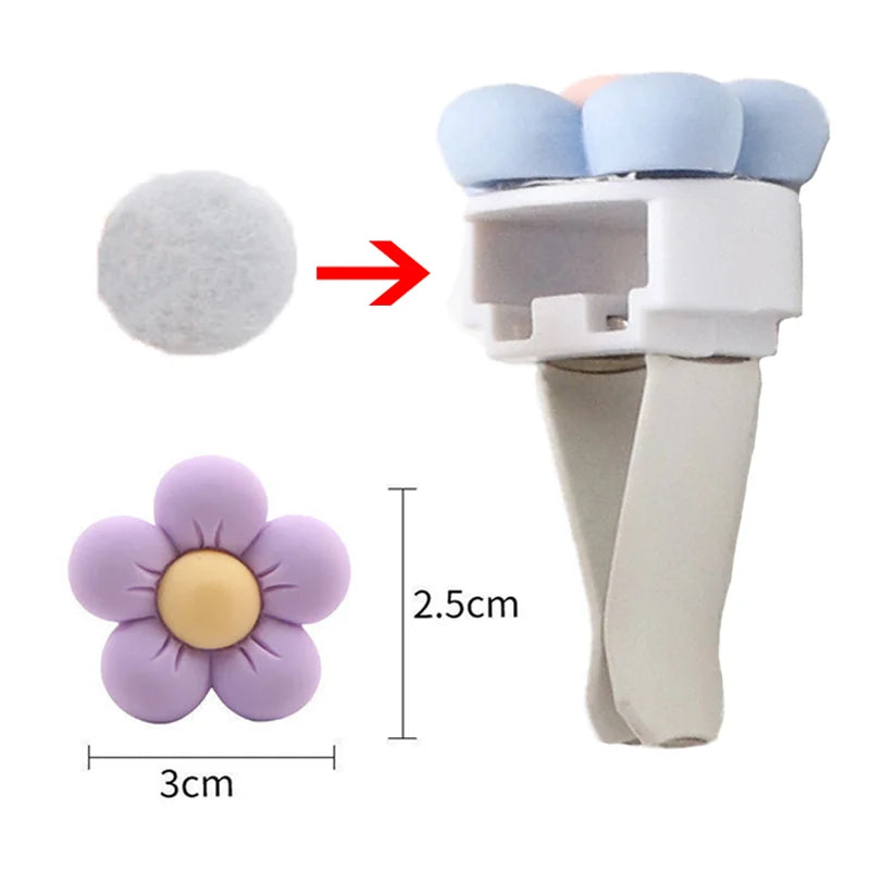 Cute Flower Aromatherapy Car Air Outlet Decoration Perfume Clip Air Freshener Auto Accessories [CAR]