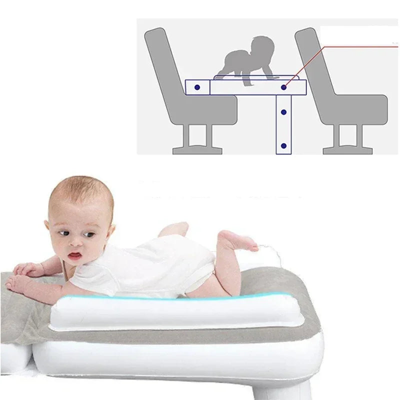 Inflatable Baby Car Bed Thickened Air Cushion Airplane Mattress Travel Bed Car Camping Air Cushion Car Interior Accessory [CAM]