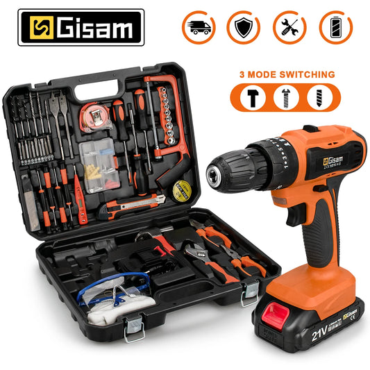 21V Cordless Drill Electric Screwdriver Drill Electric Impact Drill Electric Hammer Drill With Lithium-Ion Battery Power Tools [PTO]