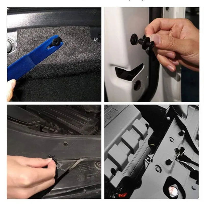 5/100pcs 8mm Plastic Rivets Fasteners Screw Car Bumper Fender Black Rivet Car Fastener Clips for Toyota Focus Kia Nissan Yamaha [CAR]
