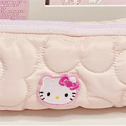 Sanrio Hello Kitty Pencil Pouch Large Capacity Pen Case Cute Kt Cat Cosmetic Bag Girls Student Supplies Stationery Gifts [CSM]