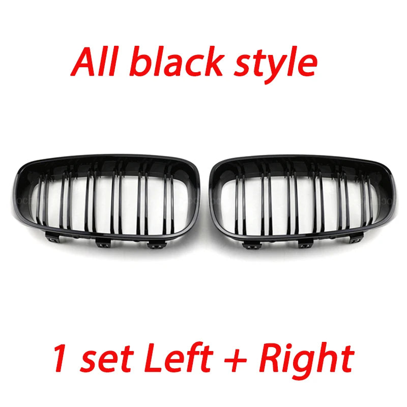 Fromt Bumper Car Styling Kidney Racing Grille Fit For BMW 3 Series GT F34 2012-2020 Repalcement Dual Slat Gloss Black M Color [BDK]