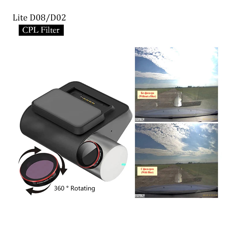 For 70mai Dash Cam pro plus+ A500S CPL Eliminate reflective For 70mai A500S Pro lite D02 / D08 / 70mai lite2 CPL Filter [CAR]