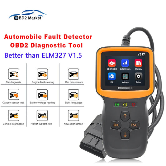 V317 OBD2 Car Diagnostic Scan Tool Automotive ODB 2 Code Reader Live Data Scanner Auto Tools Check Engine System PK ELM 327 V1.5 [CAR]