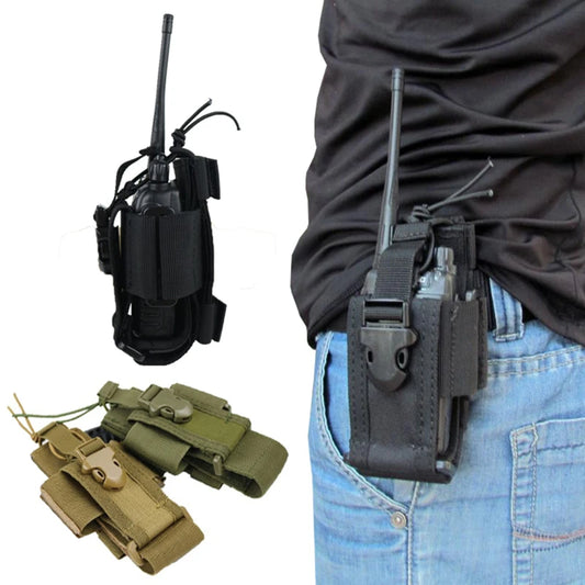 Adjustable Tactical Radio Holder Bag Molle Two Way Radio Holster Pouch Holder Oxford cloth Duty Military Storage Case Walkie [TEL]