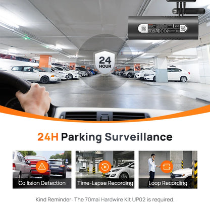 70mai Dash Cam 3 M200 APP English Voice Control 1080P HDR Night Vision 24H Parking Surveillance 70mai Car DVR M200 WIFI [CAR]