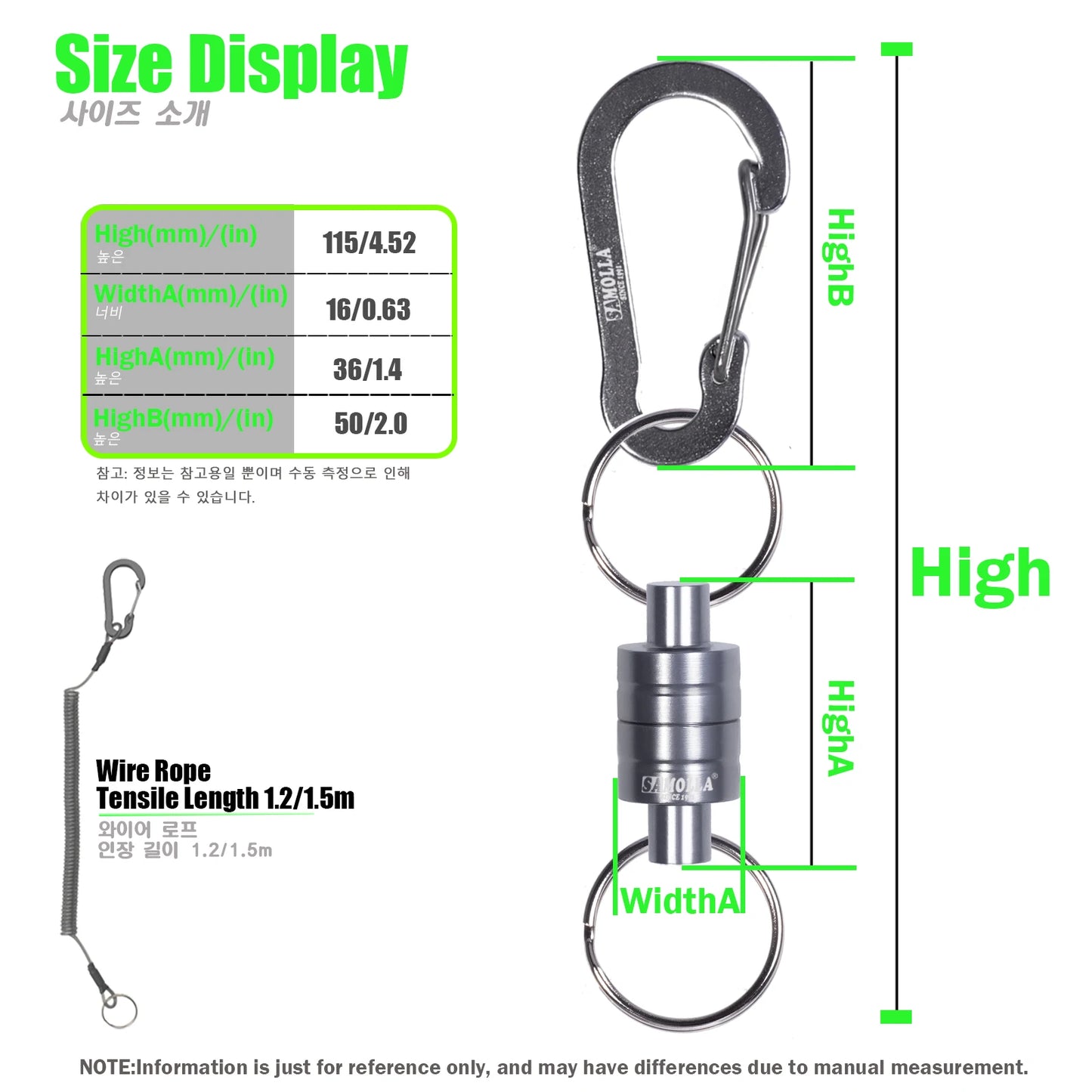 Magnetic Net Release Holder With Coiled Lanyard Fly Fishing Tools Strong Magnet Carabine Fast Buckle Anti-Drop Rope Accessories [MAG]