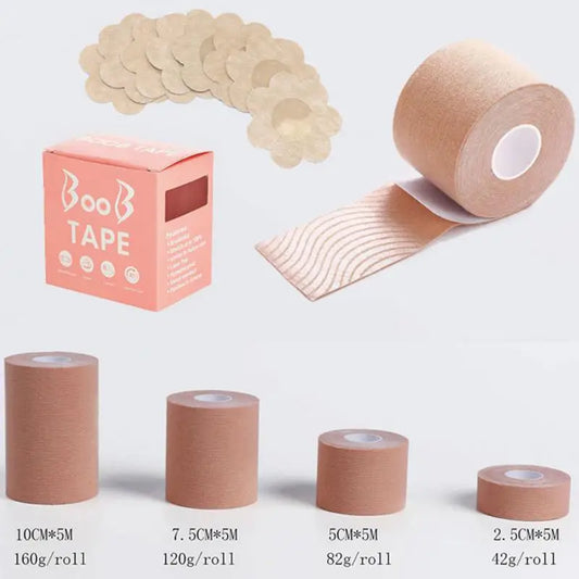 5/3.8/2.5cm Chest Patch Tape Women's Anti-sweat Invisible Boob Pull Up Invisible Gather Lingerie Tapes Breast Lifting Stickers [UND]