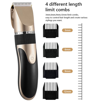 Professional Hair Trimmer Digital USB Rechargeable Hair Clipper for Men Haircut Ceramic Blade Razor Hair Cutter Barber Machine [HAI]