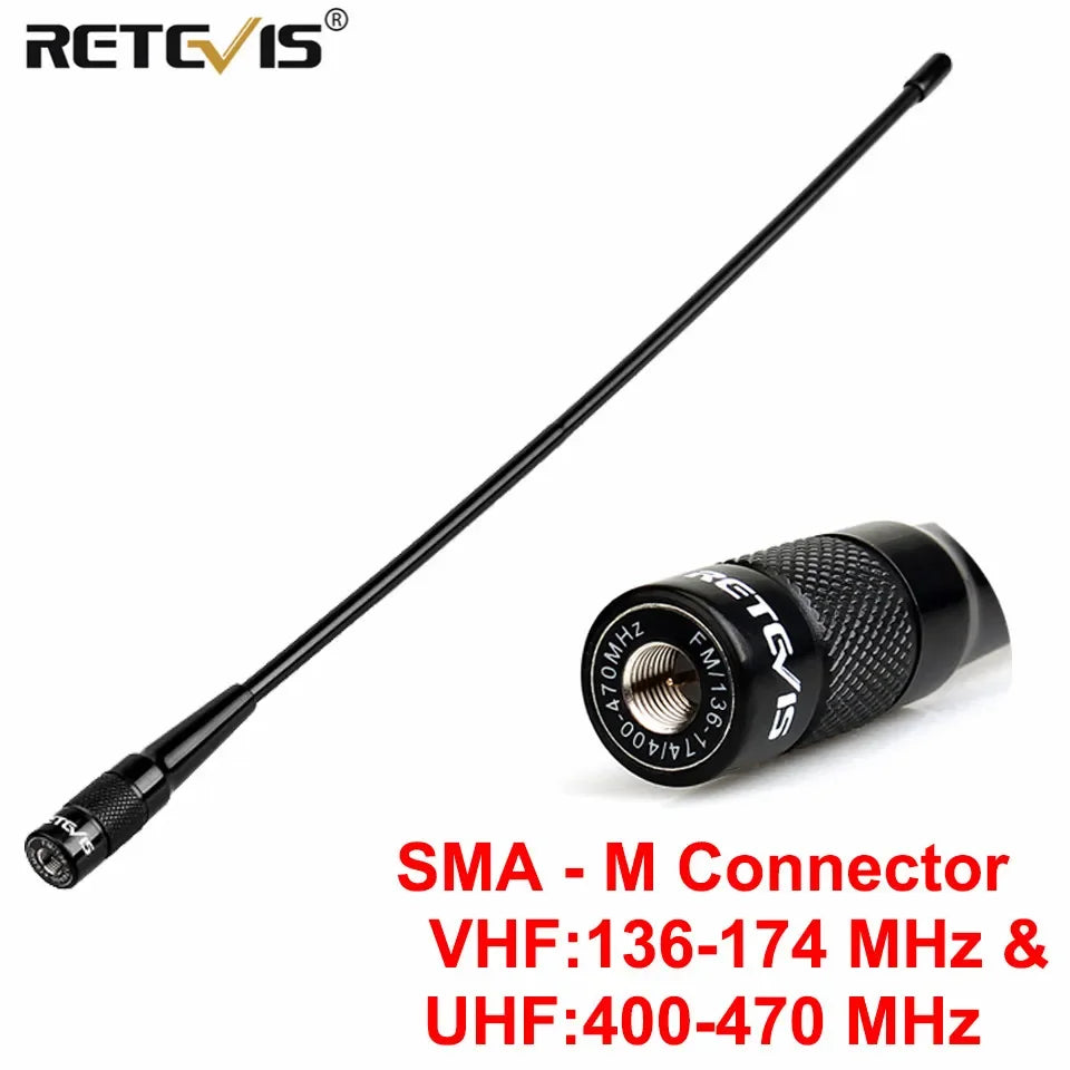 Retevis RHD-771 Walkie-Talkie Antenna SMA-M Male VHF UHF Walkie Talkie Whip Antennas For Yaesu VX-3R VX-5R RT3S Baofeng UV3R TYT [TEL]