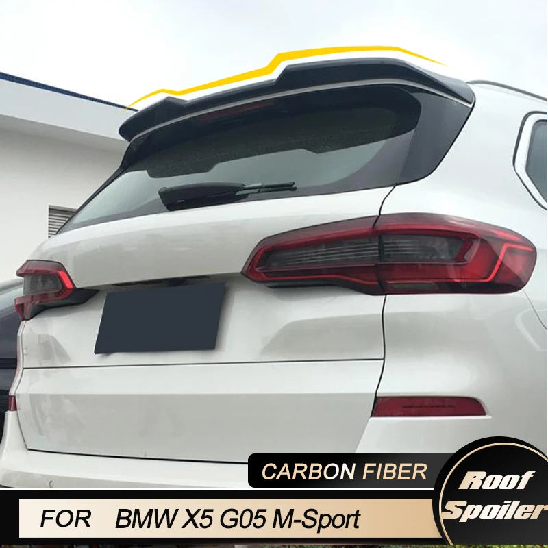 Rear Roof Spoiler Wing for BMW X5 G05 M Sport Utility 4-Door 2019-2022 Car Rear Trunk Roof Boot Lip Wing Spoiler Carbon Fiber [BDK]