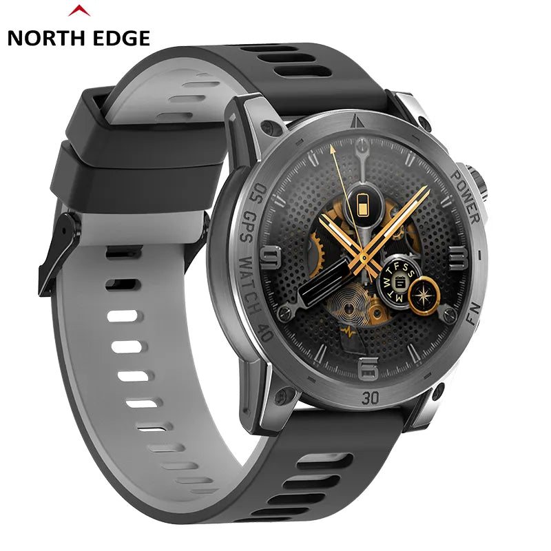 NORTH EDGE GPS Watches Men Sport Smart Watch HD AMOLED Display 50M ATM Altimeter Barometer Compass Smartwatch for Men [SWH]