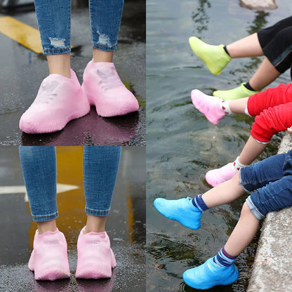 Reusable Waterproof Rain Shoes Covers Silicone Outdoor Rain Boot Overshoes Walking Shoes Accessories Reusable Shoe Cover 1Pair [SHO]