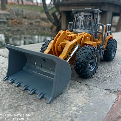 Rc Car Toys Truck 1:30 Wheel Shovel Loader 6CH 4WD Metal Remote Control Bulldozer Construction Vehicles For Boys Hobby Toy Gifts [TOYS]