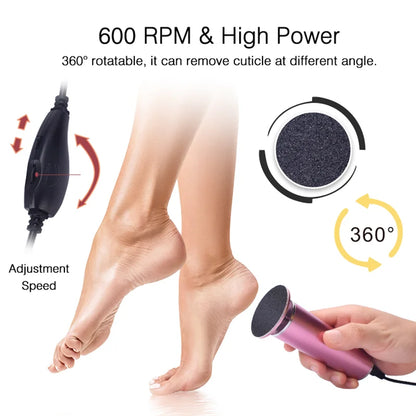 Electric Callus Peel Remover Foot File Hard Dead skin Polisher Exfoliating Grinding Pedicure Feet Care Tools Smooth Machine [HAP]