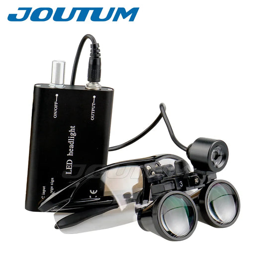 3.5X/2.5X Magnification Binocular Dental Loupe Surgery Surgical Magnifier with Headlight LED Light Medical Operation Loupe Lamp [DEN]